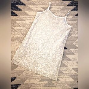 Art class white sequin dress
